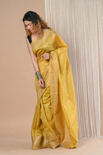 Thumbnail for Very Much Indian Exclusive Pure Moonga Tussar Silk Saree With Beautiful Border - Distacart