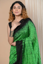 Thumbnail for Very Much Indian Pure Matka Silk Handloom Jamdhani with Shibori Tie & Dye (with Silk Mark) - Distacart