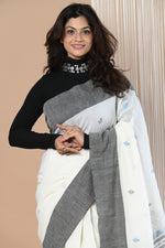 Thumbnail for Very Much Indian Handloom Pure Cotton Saree With Handwoven Buttis - Distacart