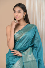 Thumbnail for Very Much Indian Exclusive Pure Moonga Tussar Silk Saree With Beautiful Border - Distacart