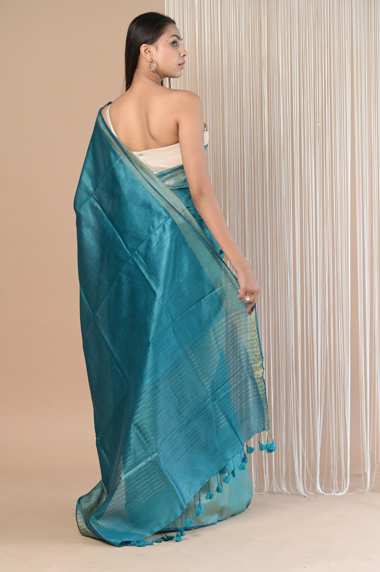 Very Much Indian Exclusive Pure Moonga Tussar Silk Saree With Beautiful Border - Distacart