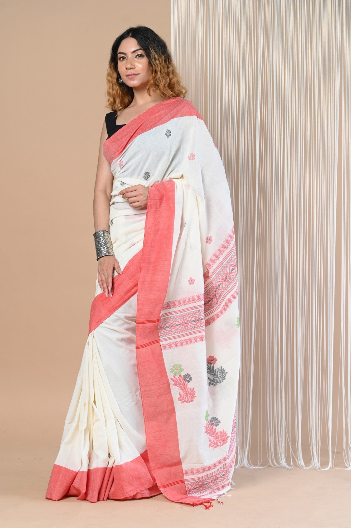 Very Much Indian Premium Cotton - Handloom Pure Cotton Saree - Distacart