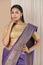 Thumbnail for Very Much Indian Exclusive Pure Moonga Tussar Silk Saree With Beautiful Border - Distacart