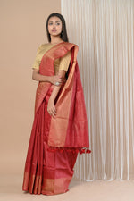 Thumbnail for Very Much Indian Exclusive Pure Moonga Tussar Silk Saree With Beautiful Border - Distacart