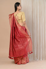 Thumbnail for Very Much Indian Exclusive Pure Moonga Tussar Silk Saree With Beautiful Border - Distacart