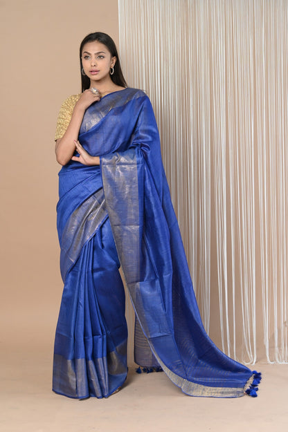 Very Much Indian Exclusive Pure Moonga Tussar Silk Saree With Beautiful Border - Distacart