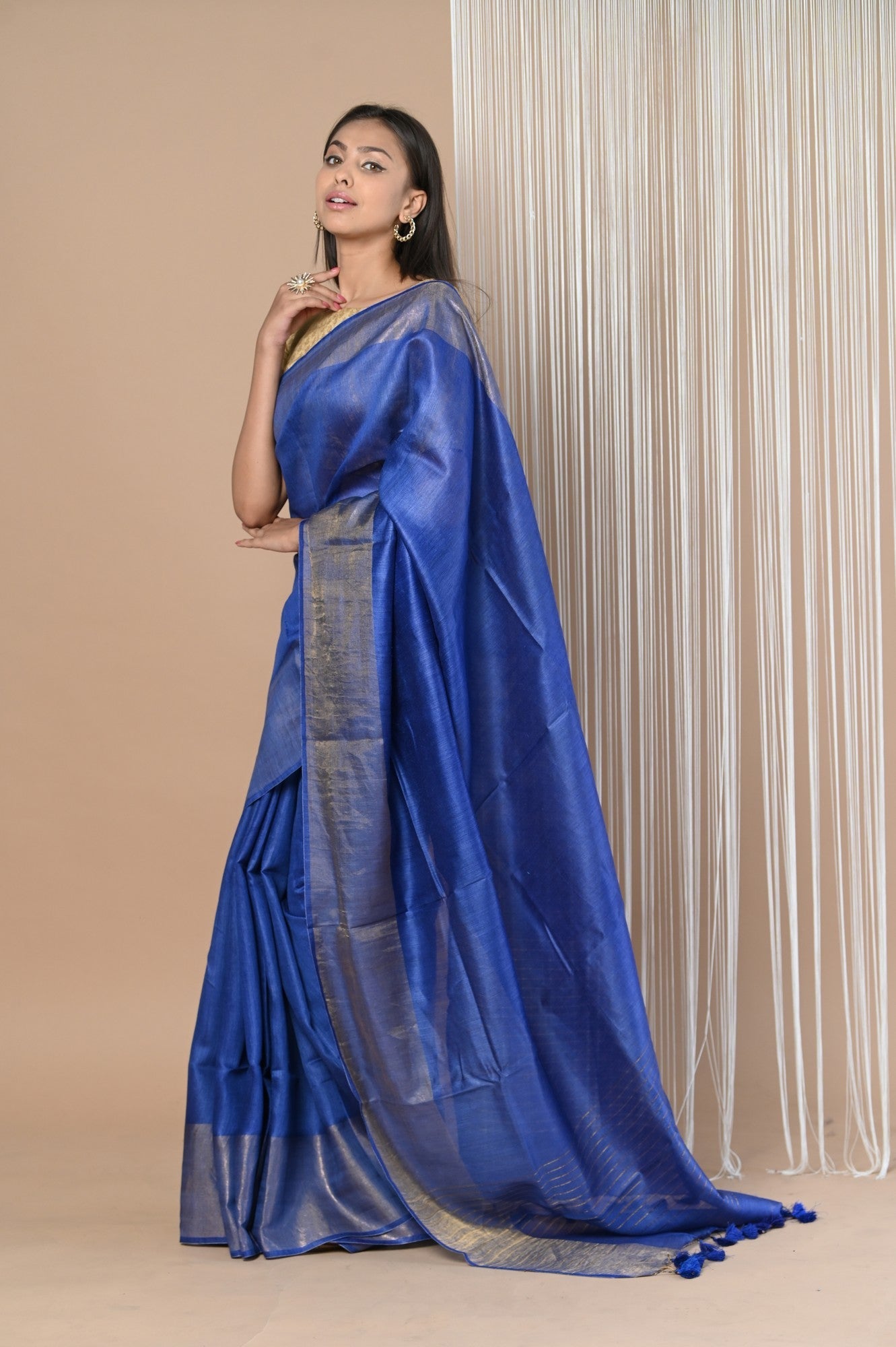 Very Much Indian Exclusive Pure Moonga Tussar Silk Saree With Beautiful Border - Distacart
