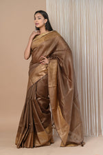 Thumbnail for Very Much Indian Exclusive Pure Moonga Tussar Silk Saree With Beautiful Border - Distacart
