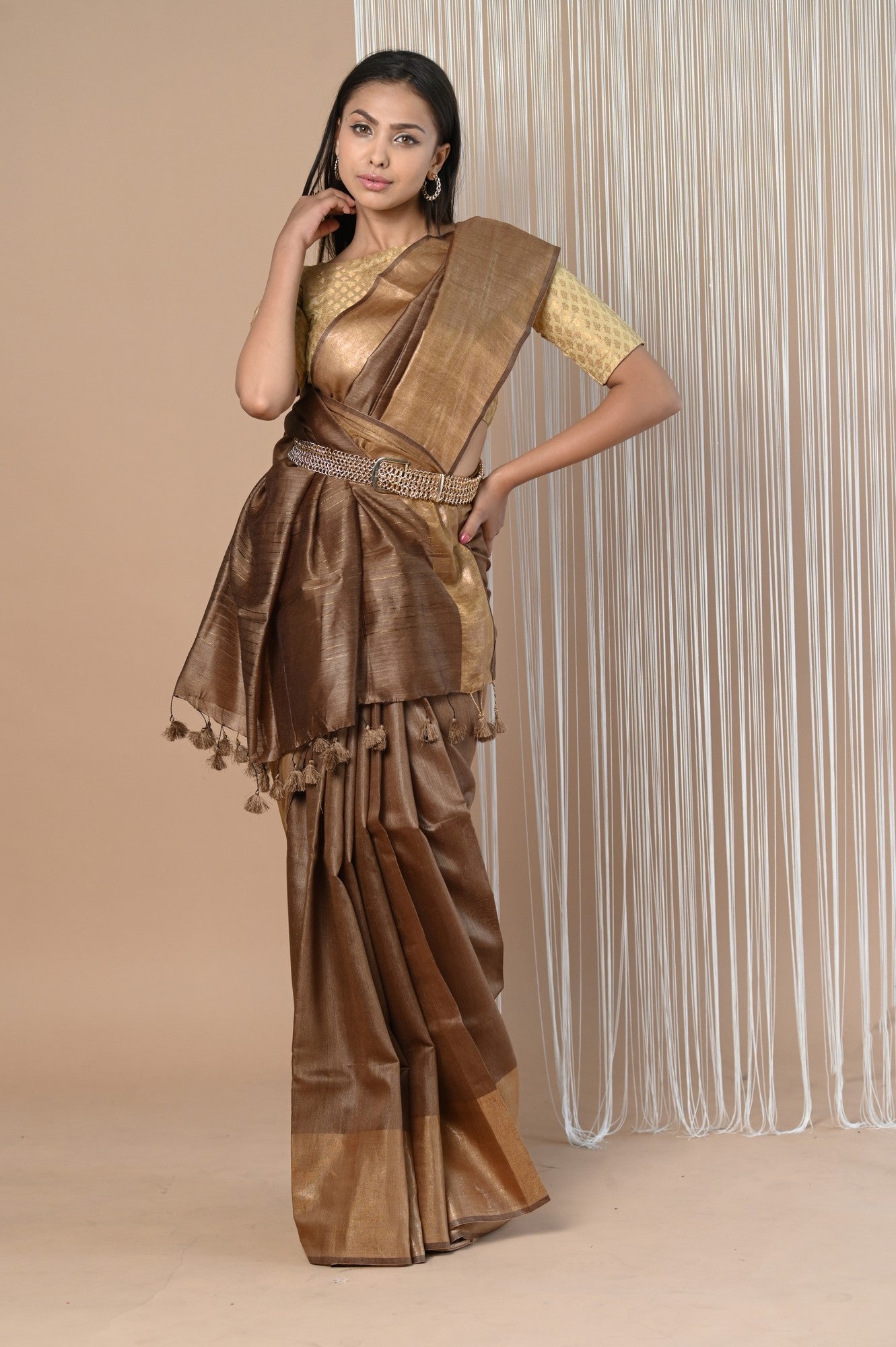 Very Much Indian Exclusive Pure Moonga Tussar Silk Saree With Beautiful Border - Distacart