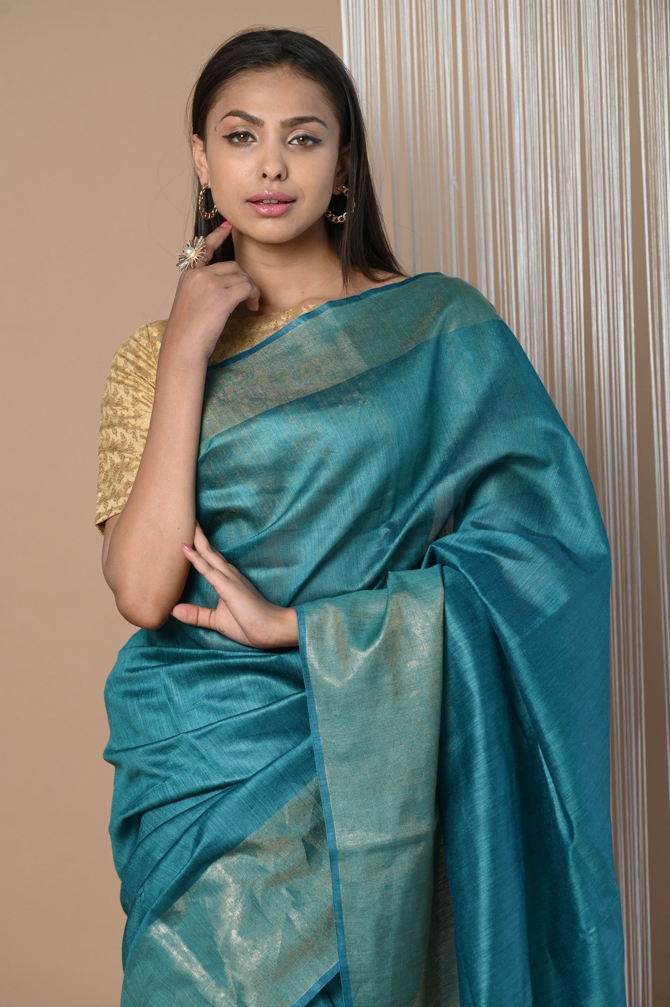 Very Much Indian Exclusive Pure Moonga Tussar Silk Saree With Beautiful Border - Distacart