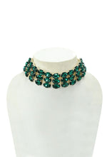 Thumbnail for Mominos Fashion Johar Kamal Gold-Plated Finish Stone Choker For Women (Green) - Distacart