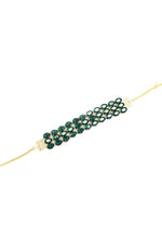 Thumbnail for Mominos Fashion Johar Kamal Gold-Plated Finish Stone Choker For Women (Green) - Distacart