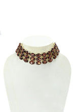 Thumbnail for Mominos Fashion Johar Kamal Gold-Plated Finish Stone Choker For Women (Brown) - Distacart