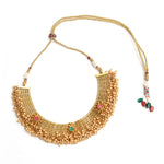Thumbnail for Mominos Fashion Johar Kamal Gold-Plated Brass Finish Stone/Beads Choker For Women (Golden) - Distacart