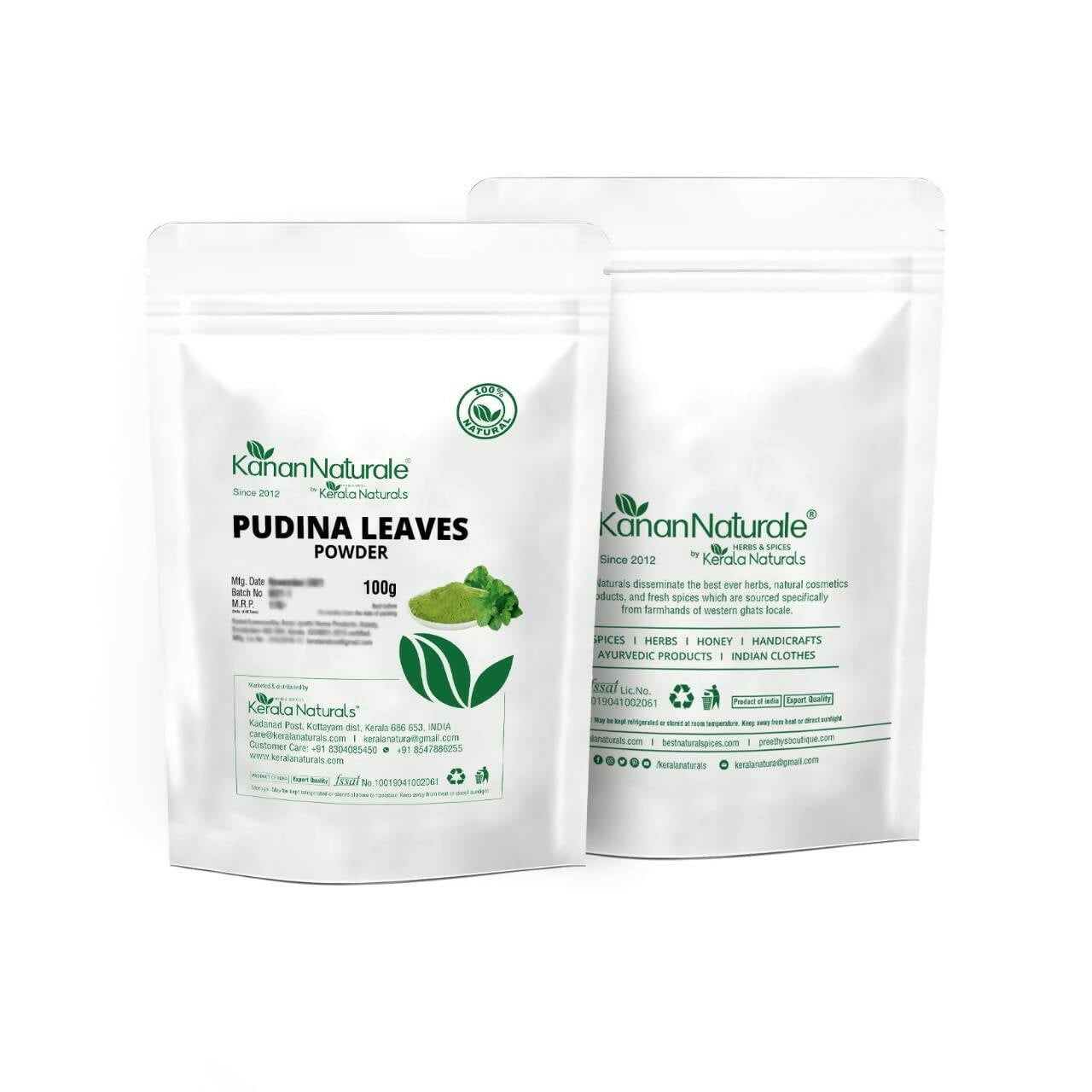Kerala Naturals Pudina Leaves Powder - Distacart