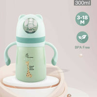 Thumbnail for R for Rabbit Steebo Giffy Stainless Steel 2 in 1 Baby Spout Sipper Cup-Green(300ml) - Distacart