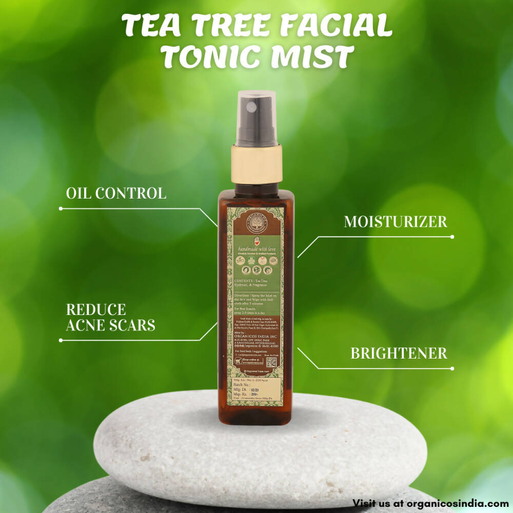 Organicos Tea Tree Facial Tonic Mist - Distacart