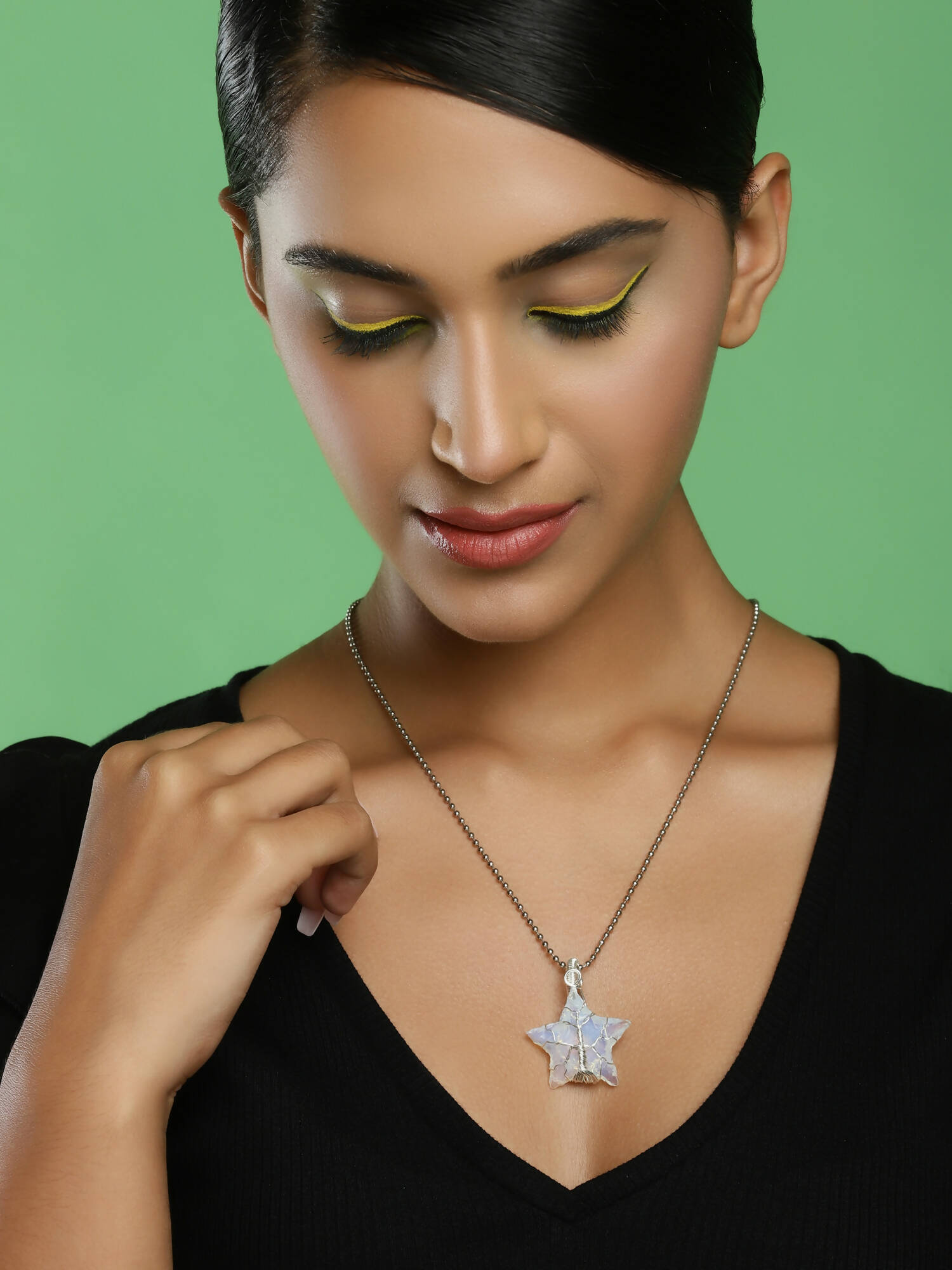 Women's Silver-Toned Blue Silver-Plated Handcrafted Chain - Ruby Raang - Distacart