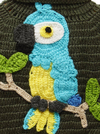 Thumbnail for Chutput Kids Green Parrot Design Solid Pullover For Baby Boys Sweater For Baby Boys - Distacart