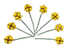 Gold Beaded Hair Brooches