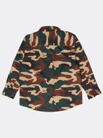 Thumbnail for Manet Boys Full Sleeves Camouflage Printed Shirt - Green - Distacart