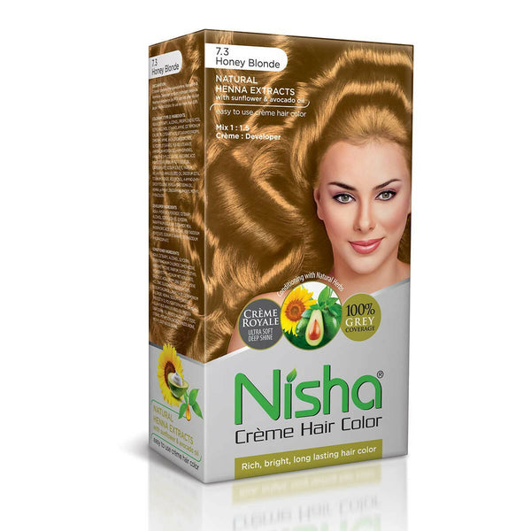 Nisha Creme Hair Color Honey Blonde - Distacart