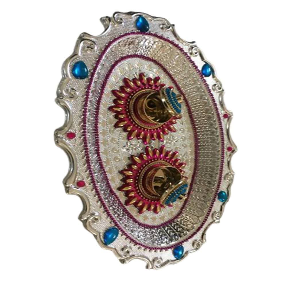 Kundan HandiKrafts Designer Haldi Kumkum Platters - Distacart