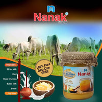 Thumbnail for Nanak Desi A2 Bilona Cow Ghee - 500ml (Hand Churned, Vedic) - Distacart