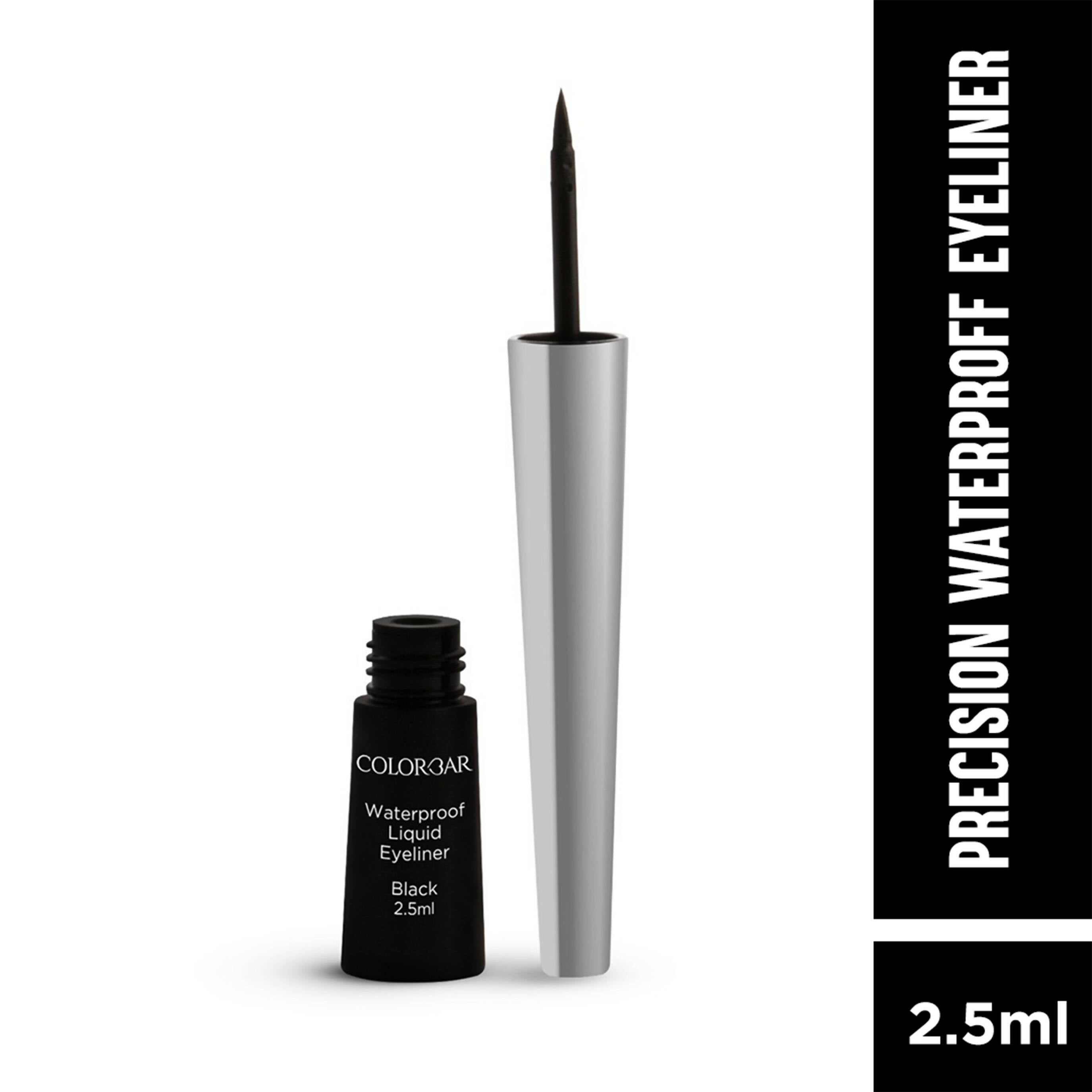 Colorbar Precision Waterproof Eyeliner (With Shiny Silver Cap) Eye Liner Black - Distacart