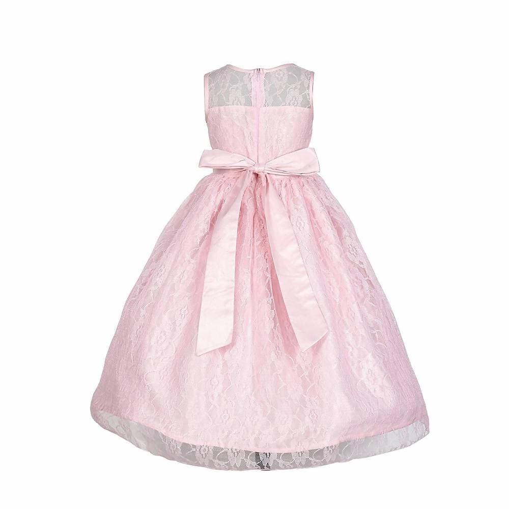 Asmaani Baby Girl's Pink Colour Satin A-Line Maxi Full Length Dress (AS-DRESS_22165) - Distacart