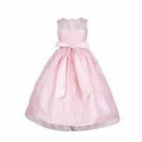 Thumbnail for Asmaani Baby Girl's Pink Colour Satin A-Line Maxi Full Length Dress (AS-DRESS_22165) - Distacart