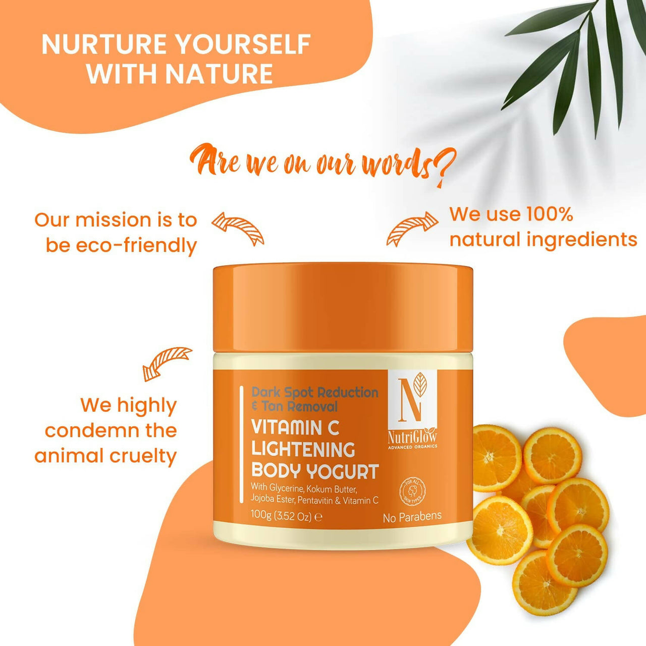 NutriGlow NATURAL'S Vitamin C Lightening Body Yogurt, Moisturize Skin, Deep Nourishing - Distacart