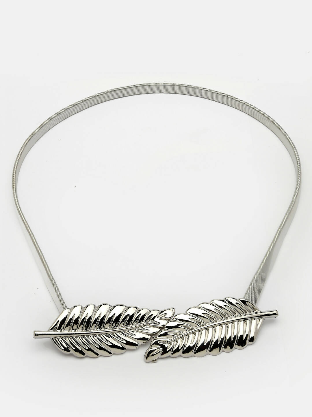 NVR Women Circular Silver Plated Stretchable Metal Belt - Distacart