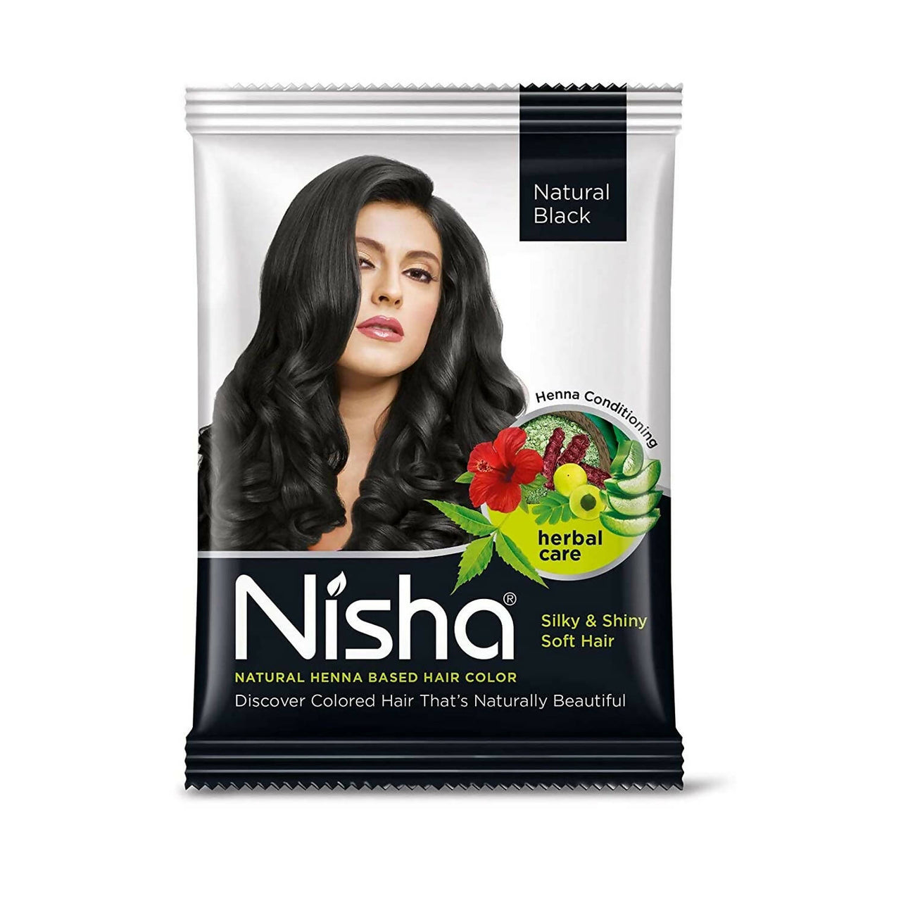 Nisha Henna Based Hair Color Natural Black - Distacart