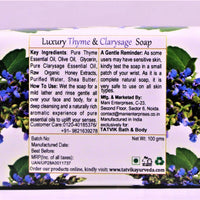 Thumbnail for Tatvik Ayurveda Thyme & Clarysage Luxury Handmade Soap - Distacart