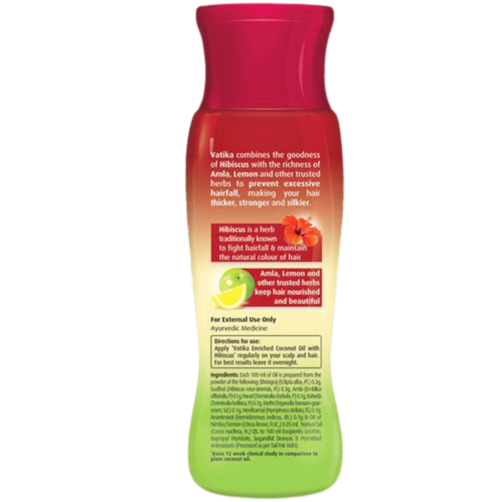 Dabur Vatika Enriched Coconut Hair Oil with Hibiscus Directions to use