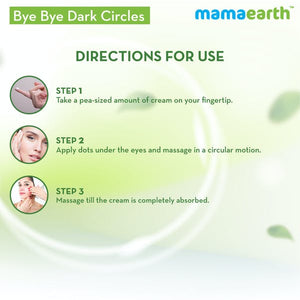 Mamaearth Bye Bye Dark Circles Eye Cream usage