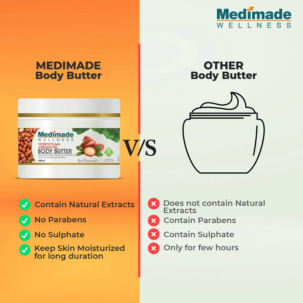 Medimade Wellness Moroccan Argan Oil Body Butter - Distacart