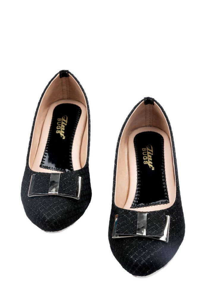 Tiny Bugs Girls Party Wear Ballerinas - Black - Distacart