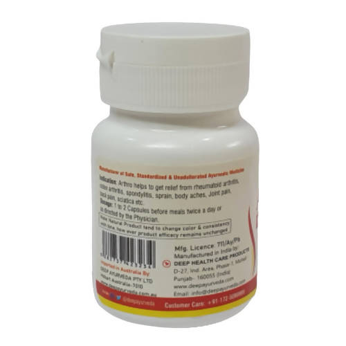 Deep Ayurveda Arthro 500mg Veg Capsules - Distacart