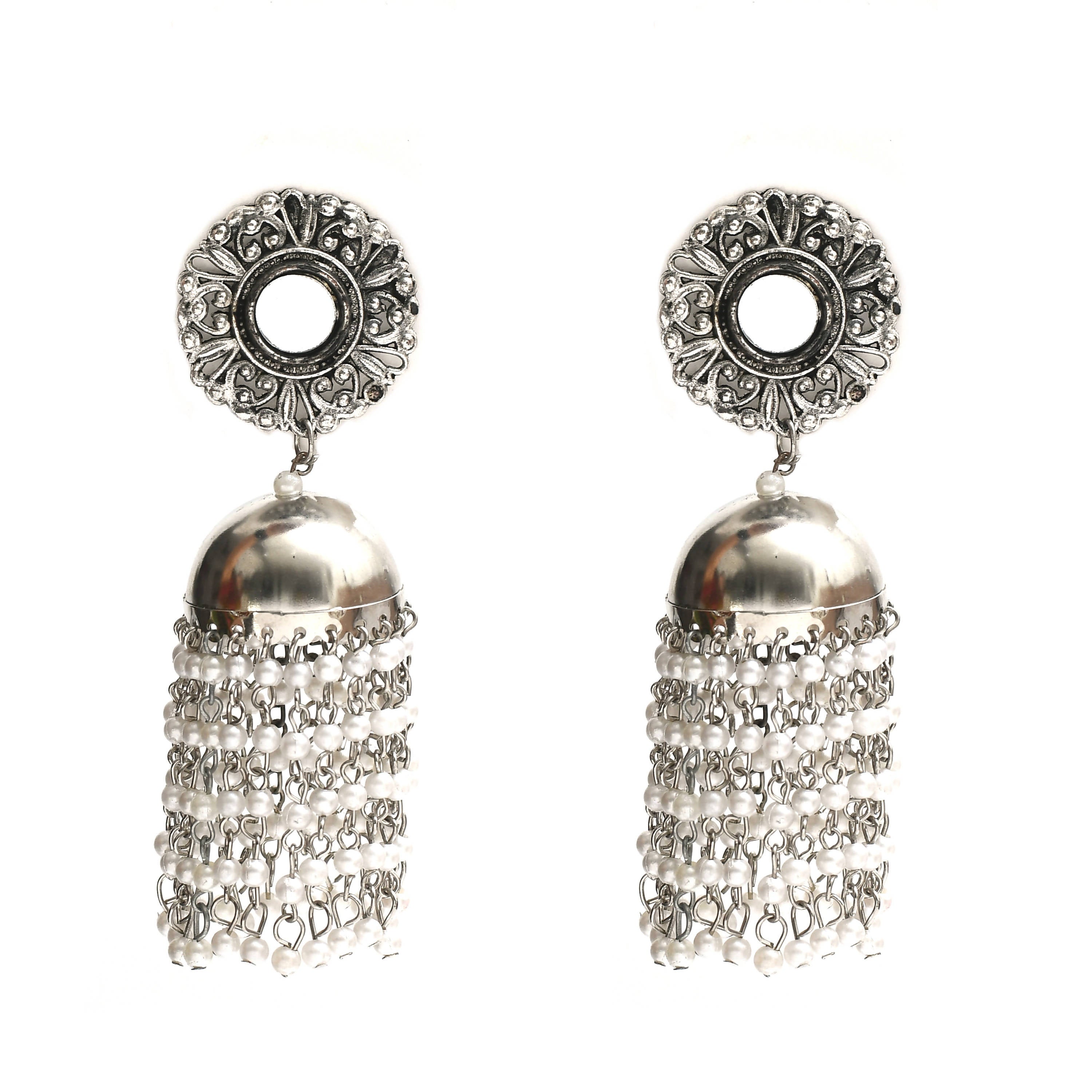 Mominos Fashion Johar Kamal Women's Earrings With Pearls Jhumkas - Distacart