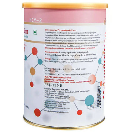 Pristine Balance Metanutrition HCY-2 - Distacart