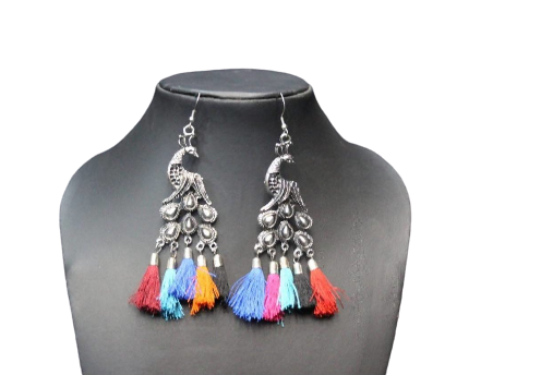 Trendilook Oxidized Silver Peacock Layered Earring – Online Shopping site  for Earrings, Necklace, Kids Accessories, Return Gifts and More –  Trendilook.com