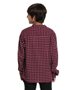 Thumbnail for Manet Boys Full Sleeves Dot Printed Ethnic Shirt - Maroon - Distacart