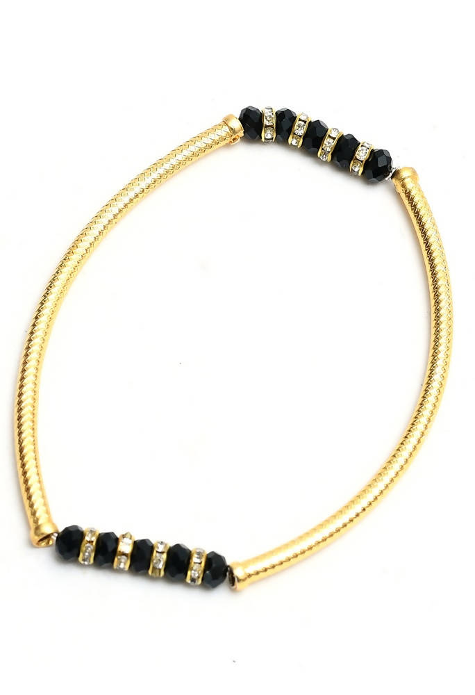 Mominos Fashion Kamal Johar Gold-Plated Beads Anklets
