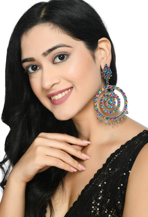 Mominos Fashion Johar Kamal Women's Multi Colour Kundan Circles Earrings - Distacart