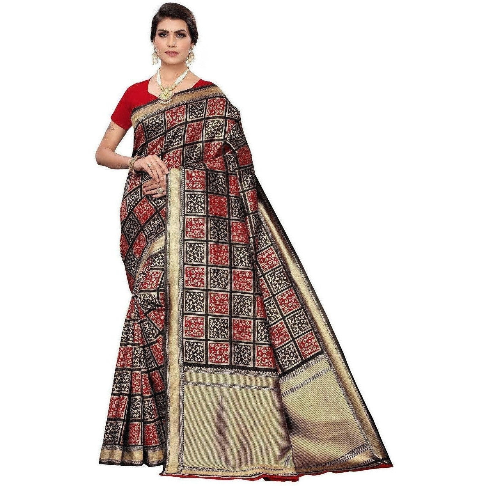 Vamika Banarasi Jaquard Black Weaving Saree (Banarasi 20)