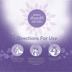 Dhathri Ayurveda Dheedhi Anti-Hairfall Herbal Shampoo How to use