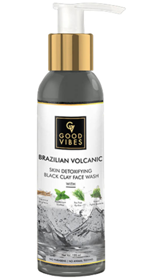 Good Vibes Brazilian Volcanic Skin Detoxifying Black Clay Face Wash