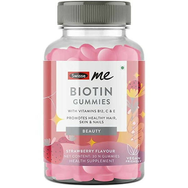 Swisseme Biotin Gummies With Vitamin B12, C & E For Healthy Hair & Nails - Distacart